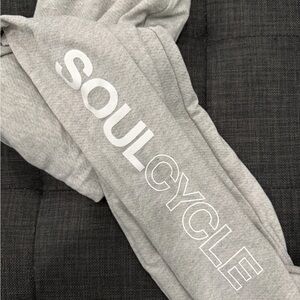 soulcycle Light Gray jogger sweatpants with White Logo Accent size small
